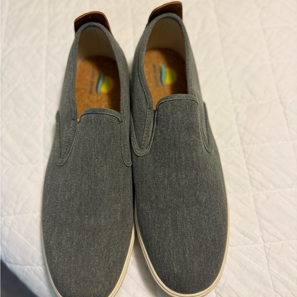Classic Gray Canvas Slip-On Loafers